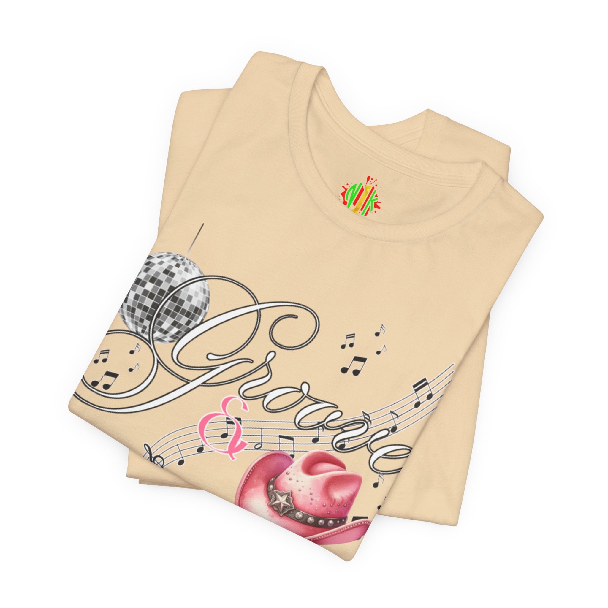 Groovy Glide Unisex Jersey Tee - Fun Retro Music Vibes